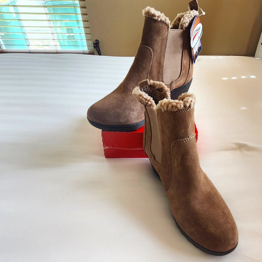 Weather Smart Easy Care White Mountain Brown Suede Boots. Size 9. NWT - Picture 5 of 16